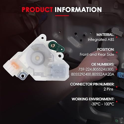 Miniatura 3 de CCIYU Actuador de cerradura de puerta para 2003 2004 2005 2006 2007 2008 para Infiniti G35, actuador de cerradura de puerta delantera