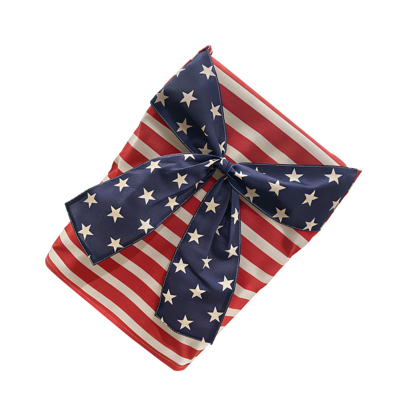 NVOQILIN Patriotic Dining Chair Cover with Bowknot Decoration Suitable for Parties and Home Decoration Celebration Chair Slipcovers