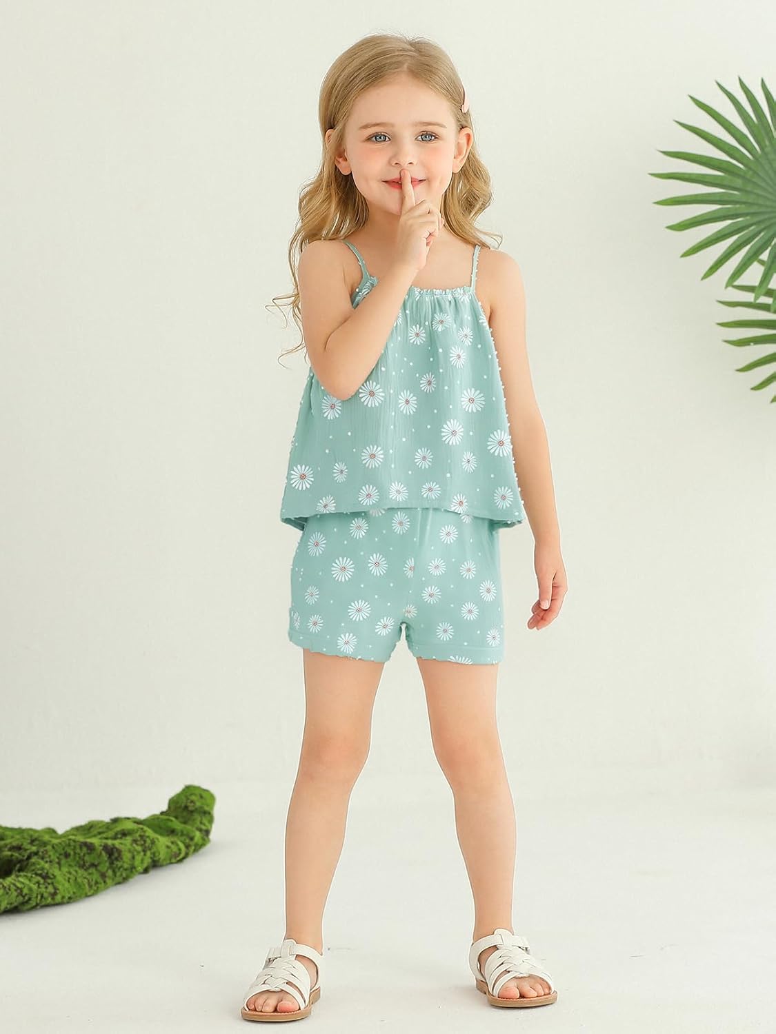 Infant Baby Toddler Girls Clothes Sleeveless Camisole Cotton and Linen Shorts Set Baby Summer Outfits for 1-6 Years - Image 4