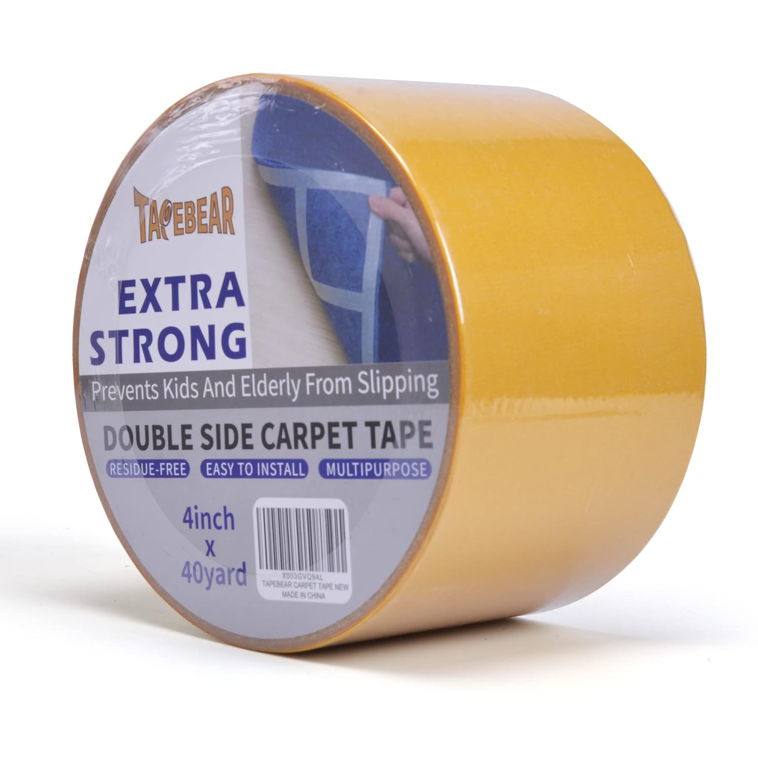 TAPEBEAR HeavyDuty Double Side Carpet Tape, Carpet Tape for Rug, Wood