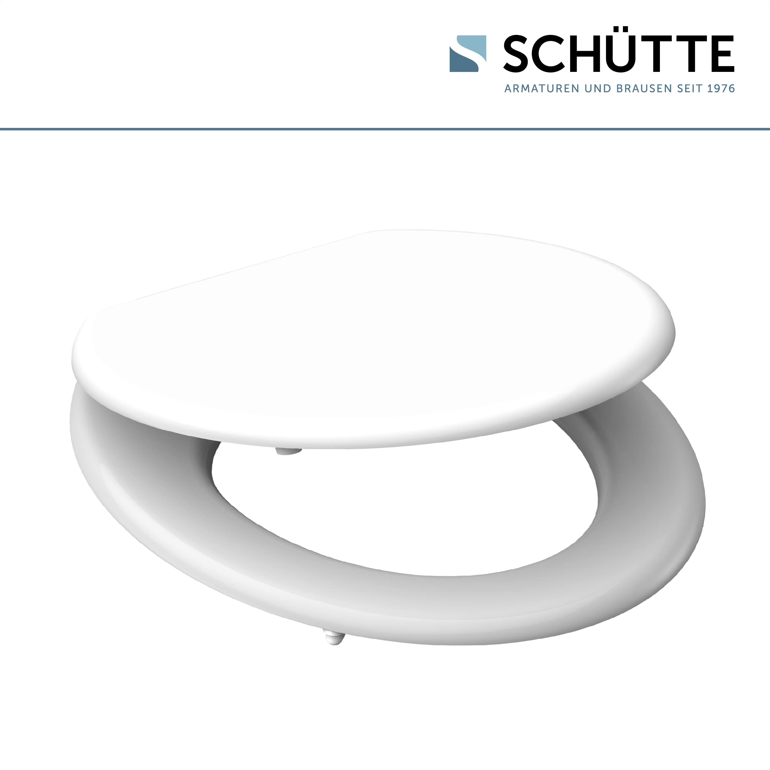 SCHÜTTE Deska sedesowa WHITE, deska sedesowa z drewnianym rdzeniem, biała 84000