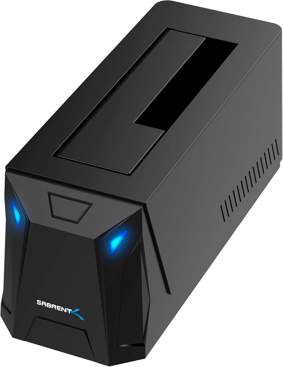Estación de acoplamiento de disco duro USB-C, 2.5/3. SATA de 5 pulgadas, 10 Gbps (DS-UC1B) | Base de acoplamiento intercambiable en caliente sin herramientas para SSD y HDD SATA de 2,5"/3,5"; hasta 20 TB; Windows y Mac