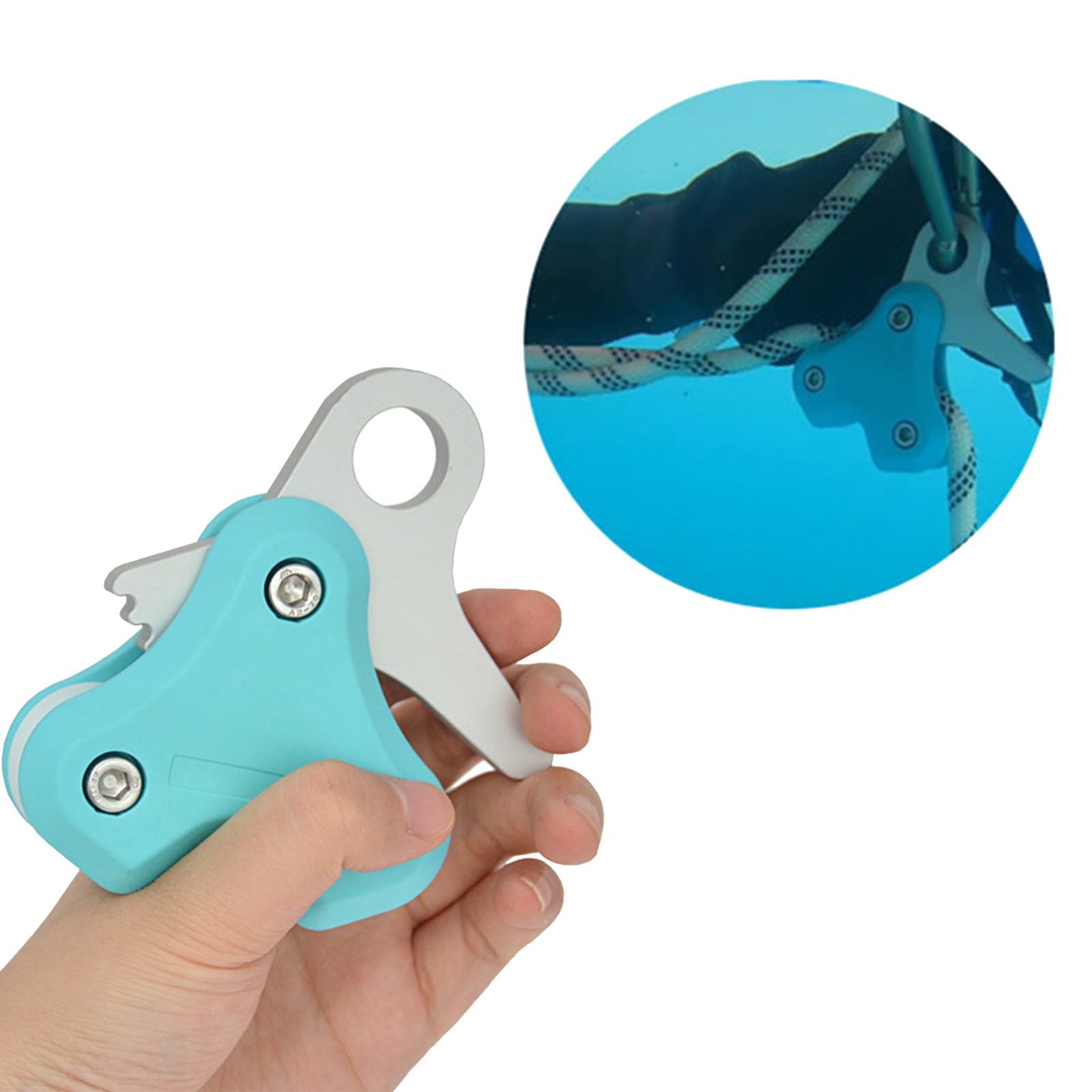 Immersioni in tutta sicurezza, comode e durevoli, puleggia per immersione, mulinello per immersione, divaricatore per corda per immersione, per sport acquatici, accessorio in plastica per l ' acqua