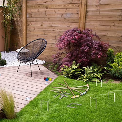 Relaxdays Croquet Wickets, 20x Set, for Outdoor Games Children & Adults, U-shaped Outside Toy for Family Steel, Silver - Image 2