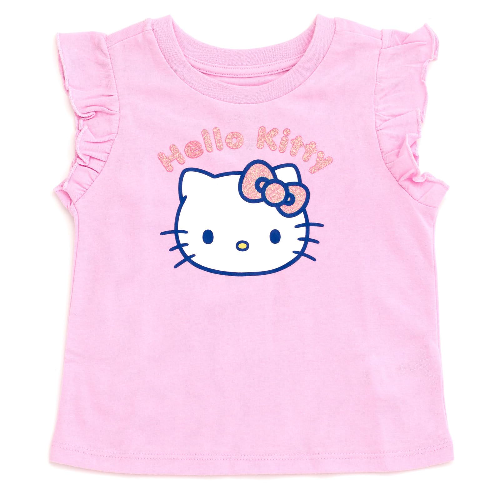 Hello Kitty Geburtstag Mädchen T-Shirt und Satin-Rock Outfit Set Kleinkind bis große Kinder Größen (2T - 14-16)
