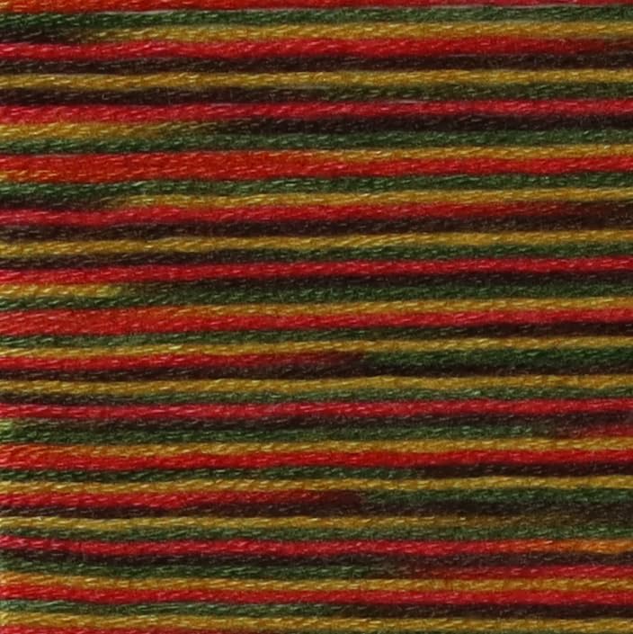 Image of KCS Big skeins of 25 Meters Size 25 Color Variegated Cross Stitch Stranded Threads,6 skeins,4511