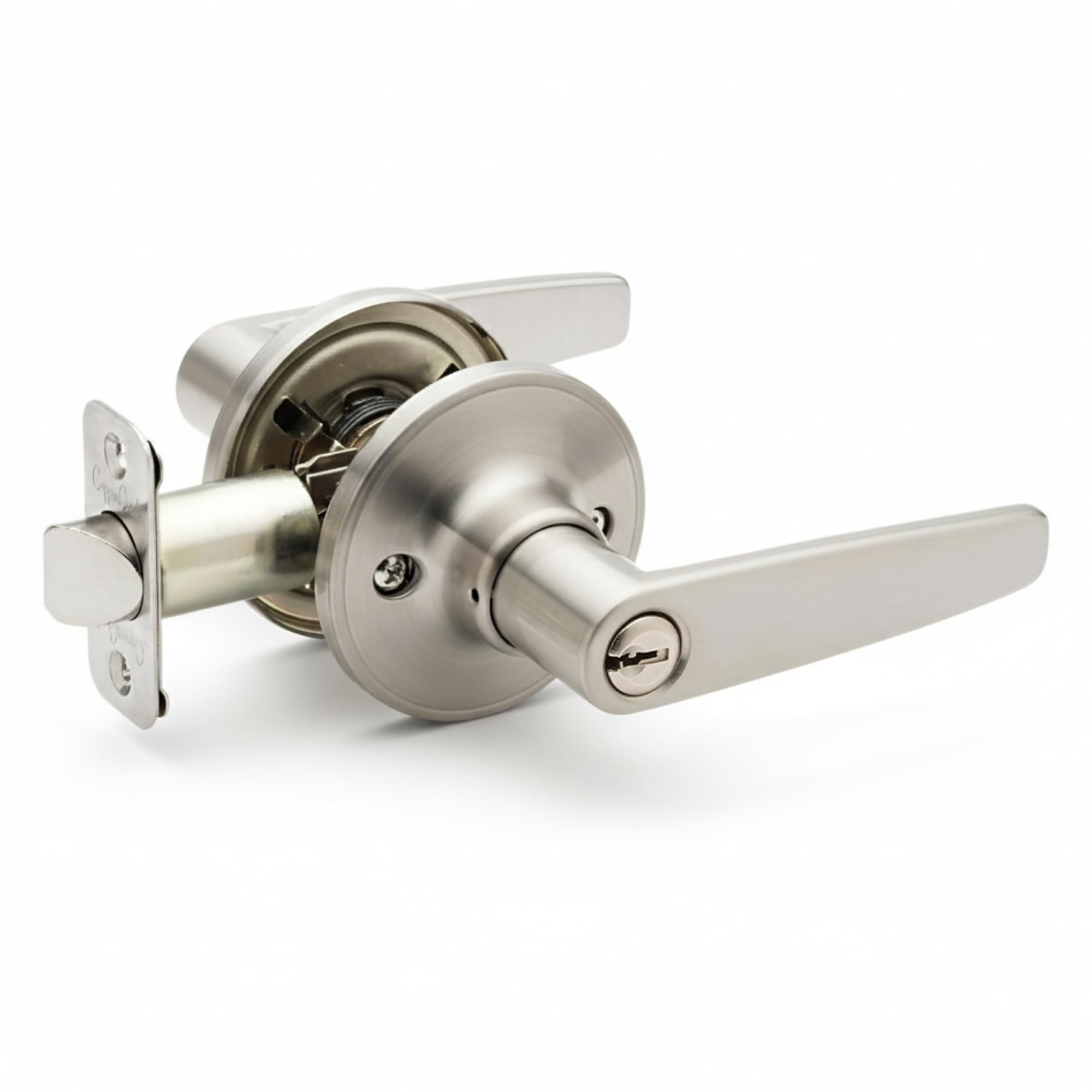 Satin Stainless Steel Door Lever - Privacy & Security -10