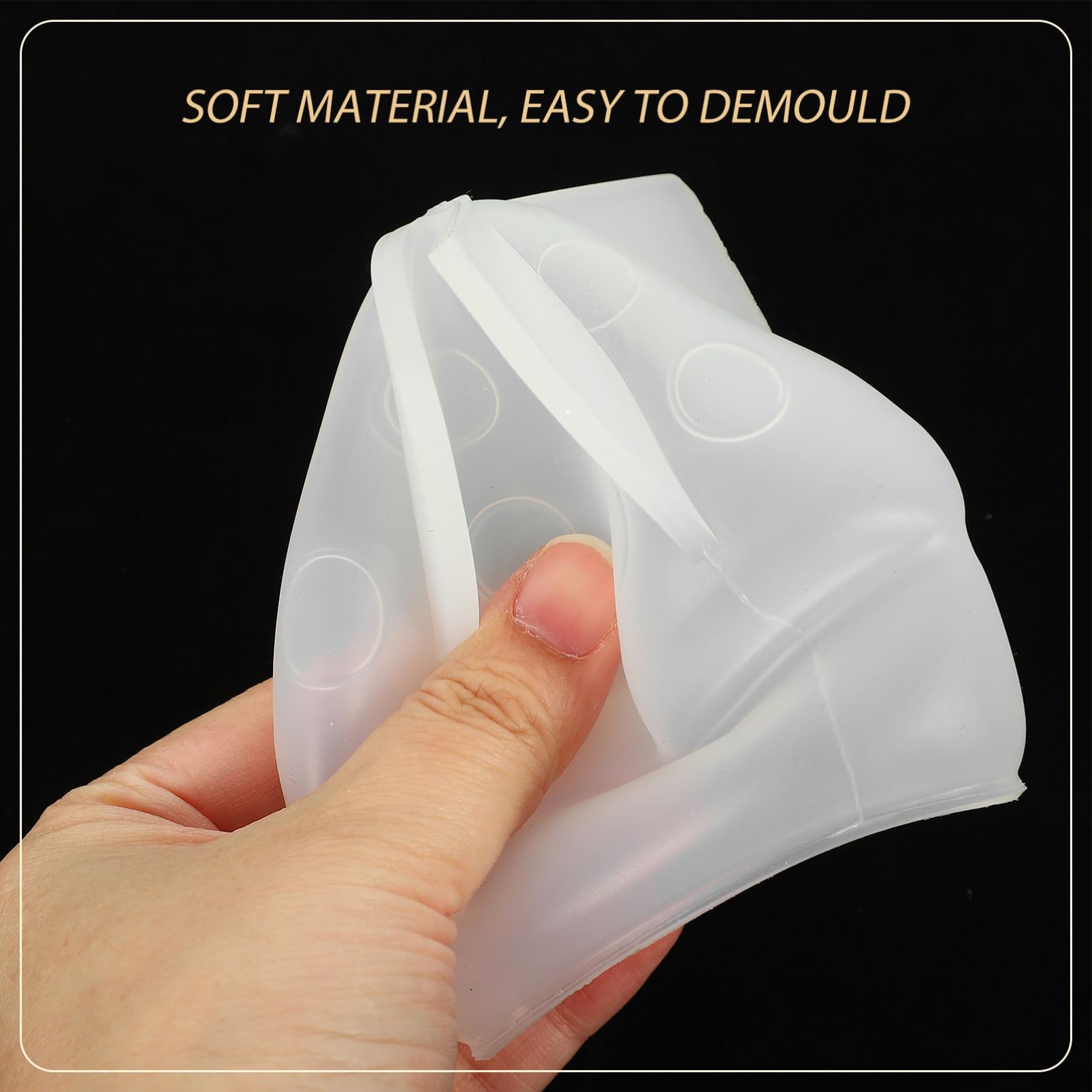 6 Pezzi, Stampo in Silicone a Forma di Fungo, Antiaderente, Riutilizzabile, per Creazioni Fai da Te e Decorazioni Artigianali