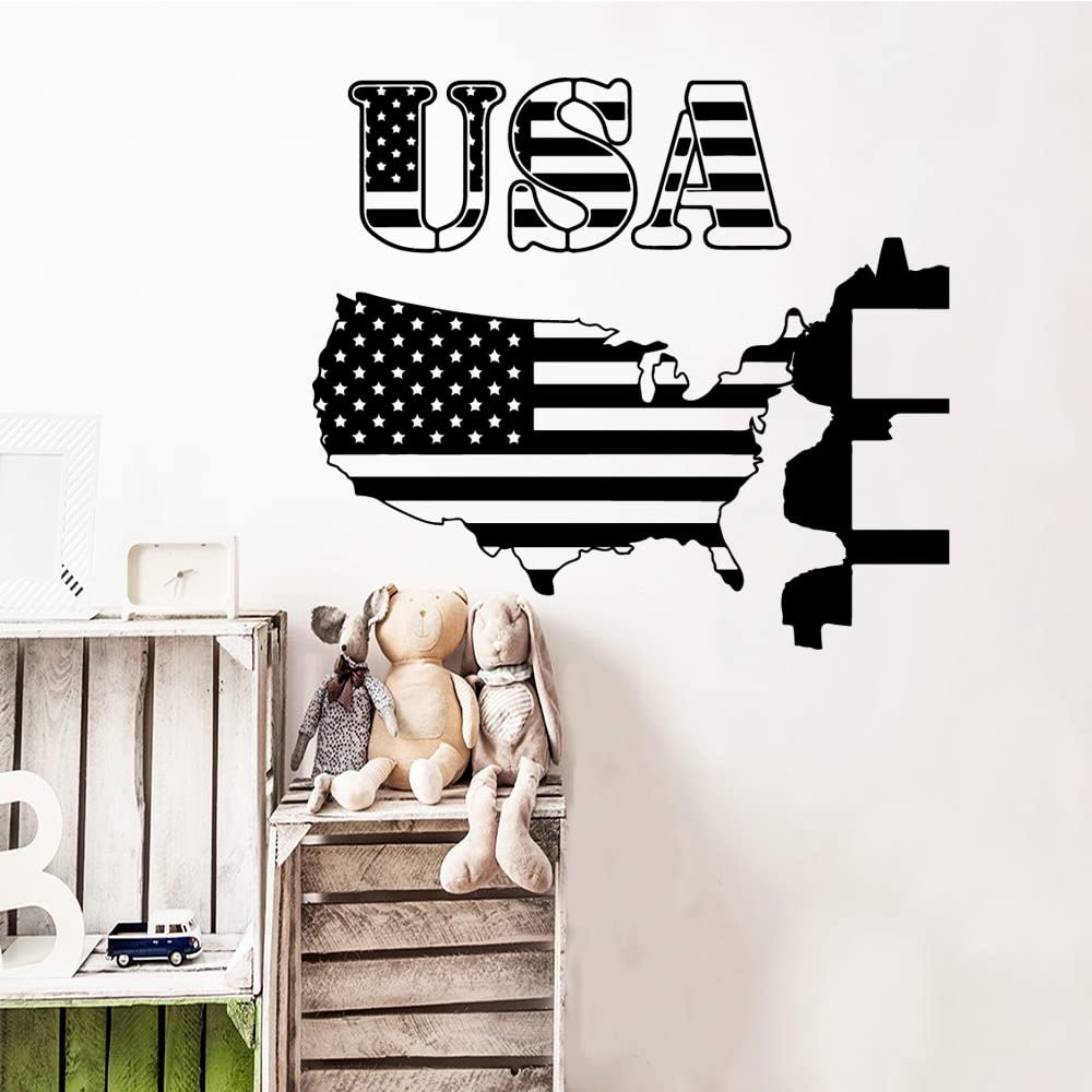 GADGETS WRAP Wall Decal Vinyl Sticker Wall Decoration - USA Map