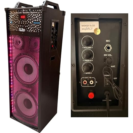 DJ STONE Moon Home Theater Single Party Tower Speaker 10 inc