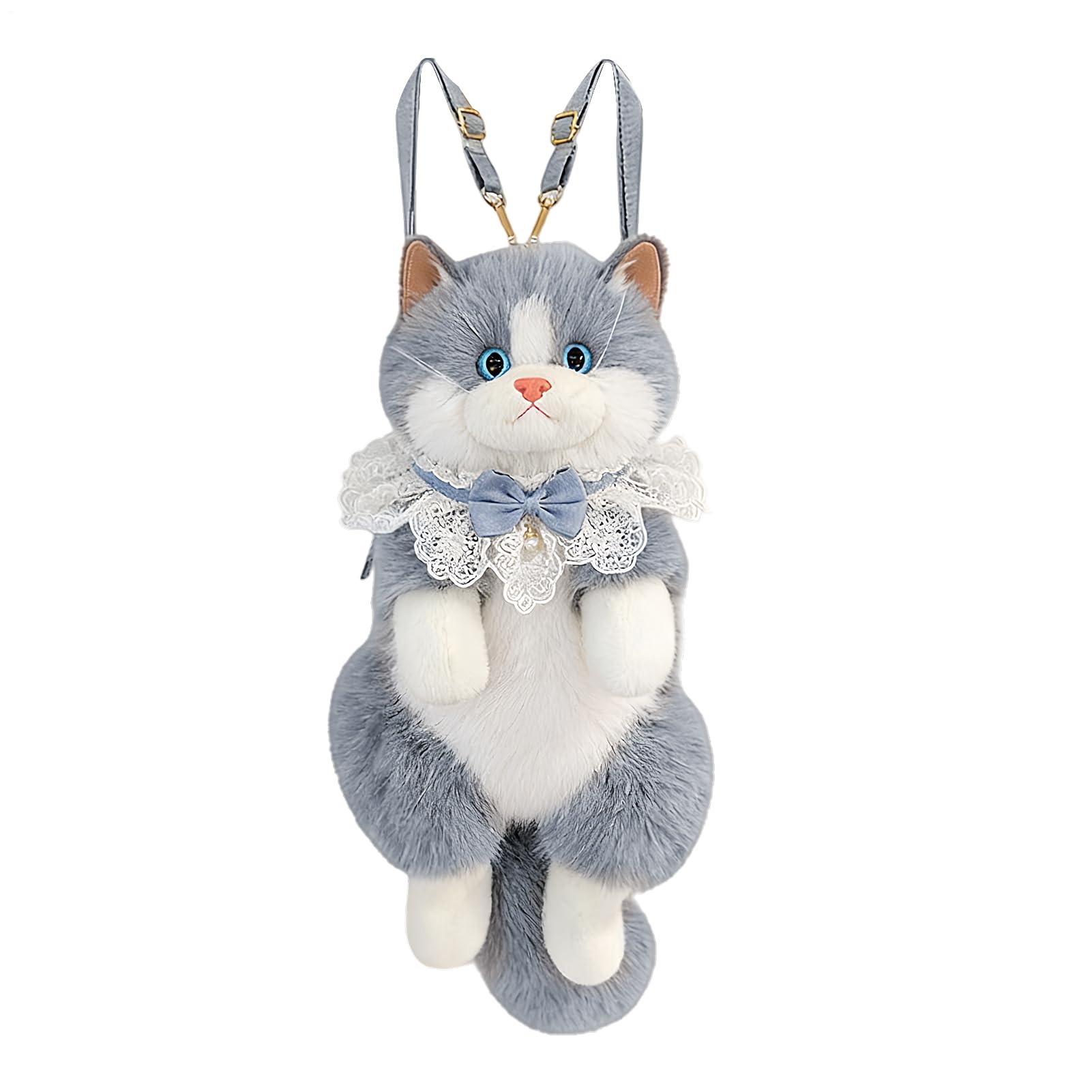 Mochila de peluche de gato elegante para salidas casuales de mujeres 8