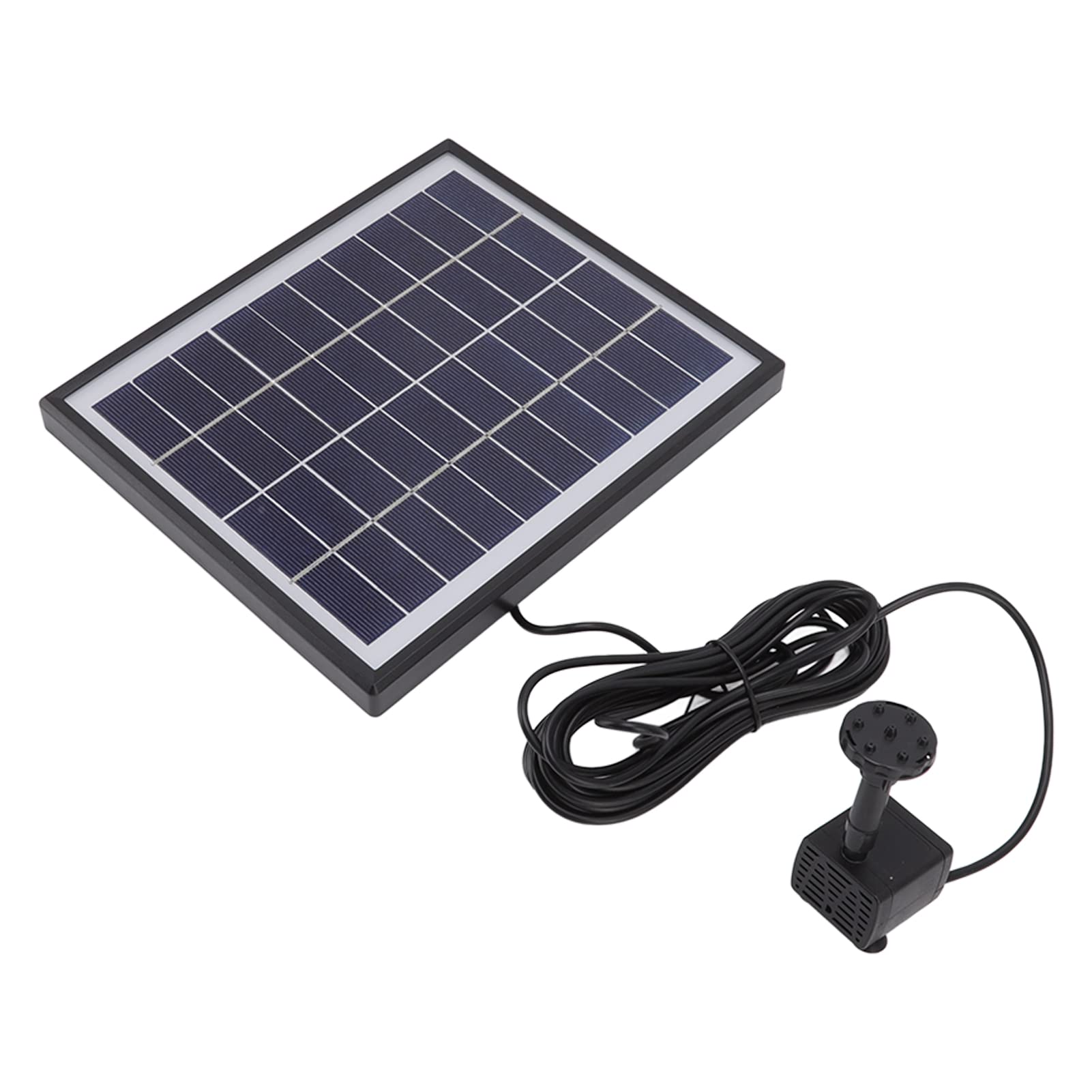 Pompa per fontana solare 5.0 W Previene l'intasamento Pompa per acqua solare portatile facile da pulire Fontana galleggiante per esterni 12 V, ABS, 5,0 W, ca.777 g