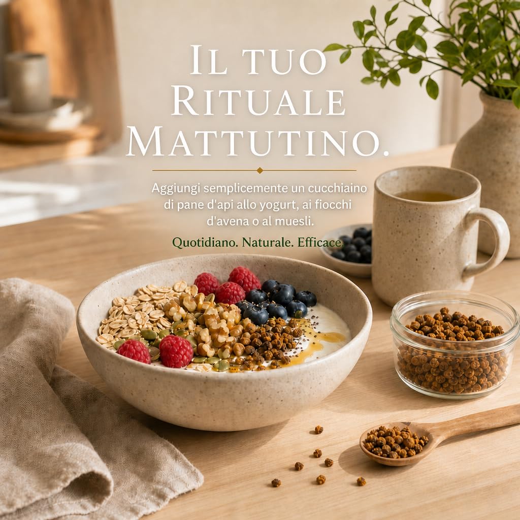 2nd1 – Pane d’Api Naturale, Polline Fermentato, Raccolto da Apicoltori, con Vitamine e Minerali, per una Dieta Equilibrata, Supporta il Sistema Immunitario, Ideale per Smoothie e Muesli