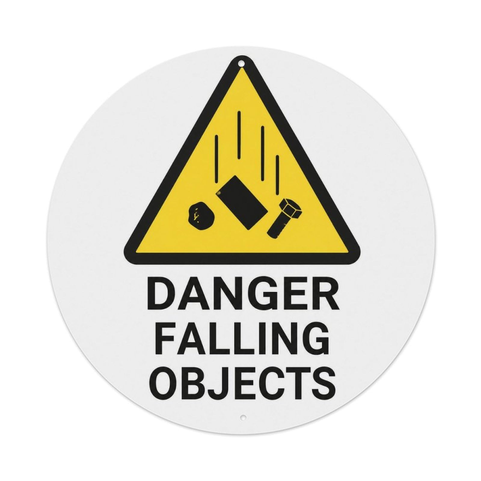 Olyhtr 8X8inch Classic Style Classic Lettering Caution Hazard British Safety Notice Metal Tin Sign