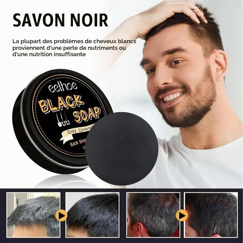 Hair Soap :訂正 ZLXFT Shiny grey soap, revitalizable hair, natural solid shampoo
