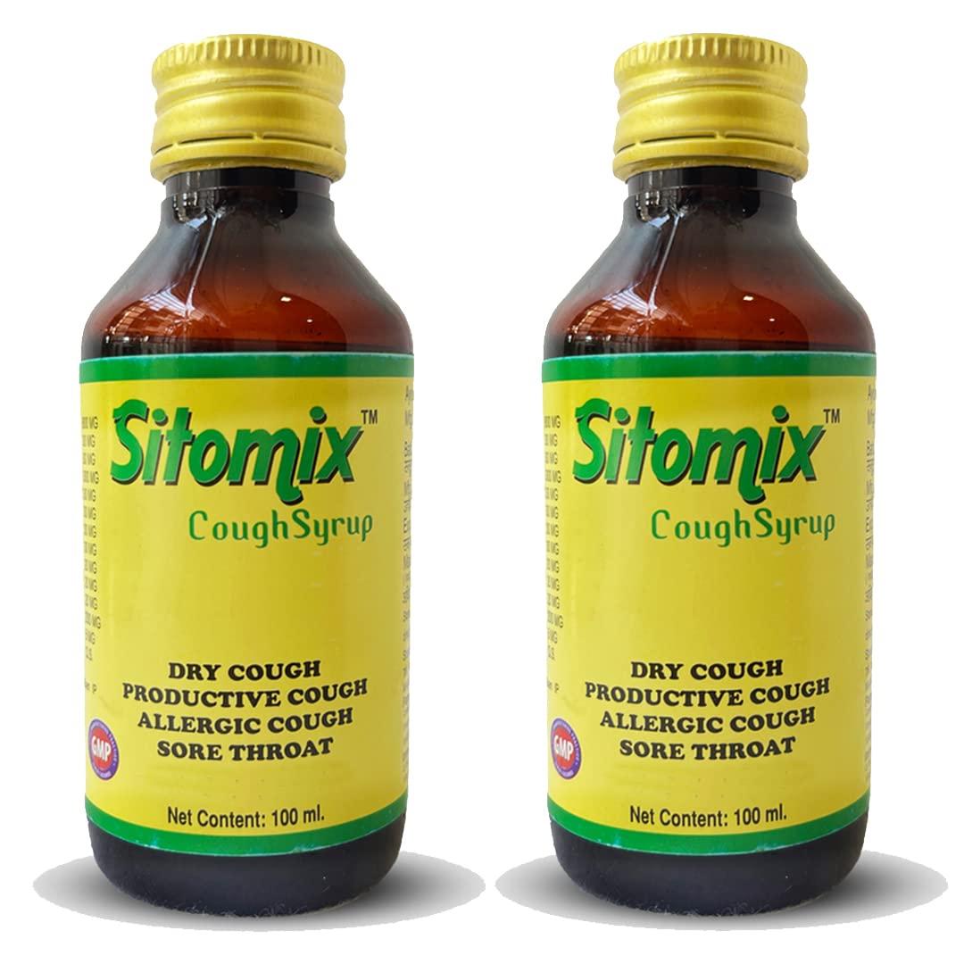 Sitomix Ayurvedic Cough Syrup | Pamol Herbals | Helps with productive, dry and allergic cough, sore throat | 100 Pack of 2 (B0C48G6JKN) Amazon Price History, Amazon Price Tracker