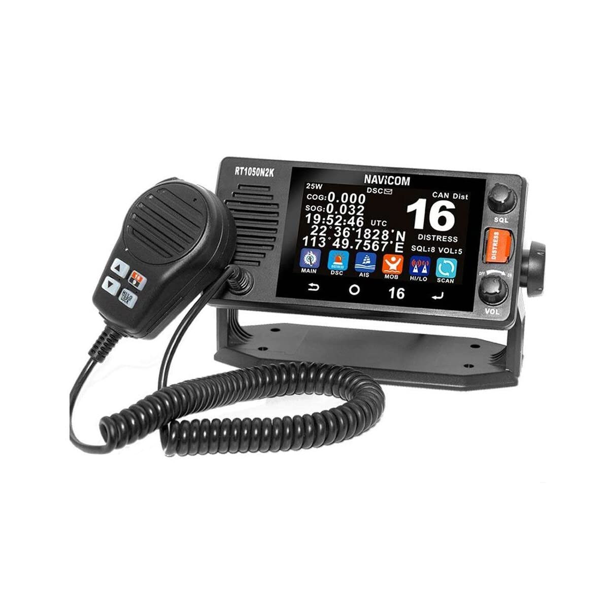 VHF Fixe avec écran tactile Navicom NMEA 2000 25 w
