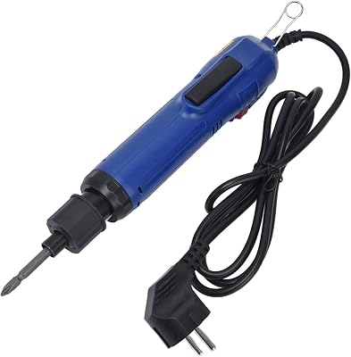 💎 70% MEGA DEAL! Atornillador Eléctrico, Destornillador Eléctrico 900RPM Destornillador de Potencia Hexagonal Taladro con Cable Mango Recto con Punta de Destornillador Enchufe de la UE 220V