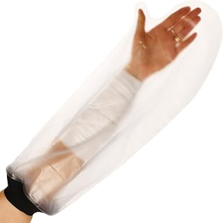 Small Cast Covers for Shower Arm Adult, Waterproof Cast Protector Cover for Broken Arm Elbow, Reusable Cast Bag for Showering, Non Slip Transparent Protectors for Bandage Wounds Burns
