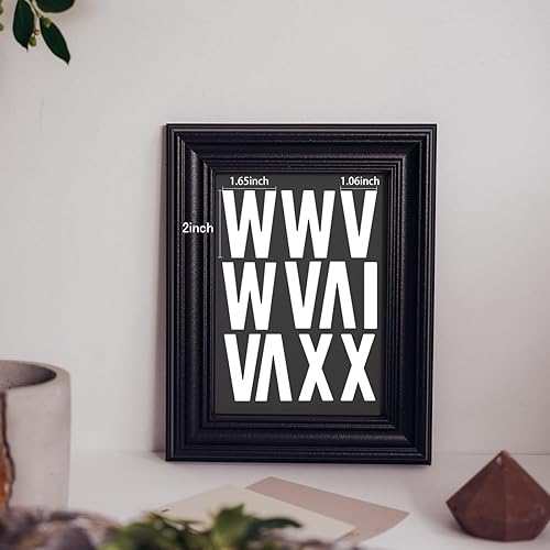 Miniatura 2 de Calcomanías de letras del alfabeto, 24 hojas, 318 piezas, vinilo grande de 2 pulgadas, calcomanías autoadhesivas de números para álbumes de