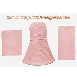 Sun Hats for Men Women Fishing Hat UPF 50+ Breathable Wide Brim Summer UV Protection Hat with Face Cover & Neck Flap