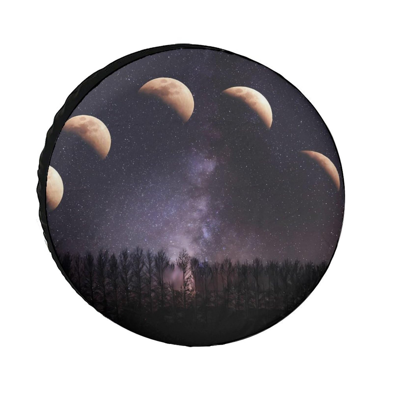 Moon Phases Night Star Spare Tire Cover Oxford Waterproof Wheel Protectors Universal Car Accessories 24inch