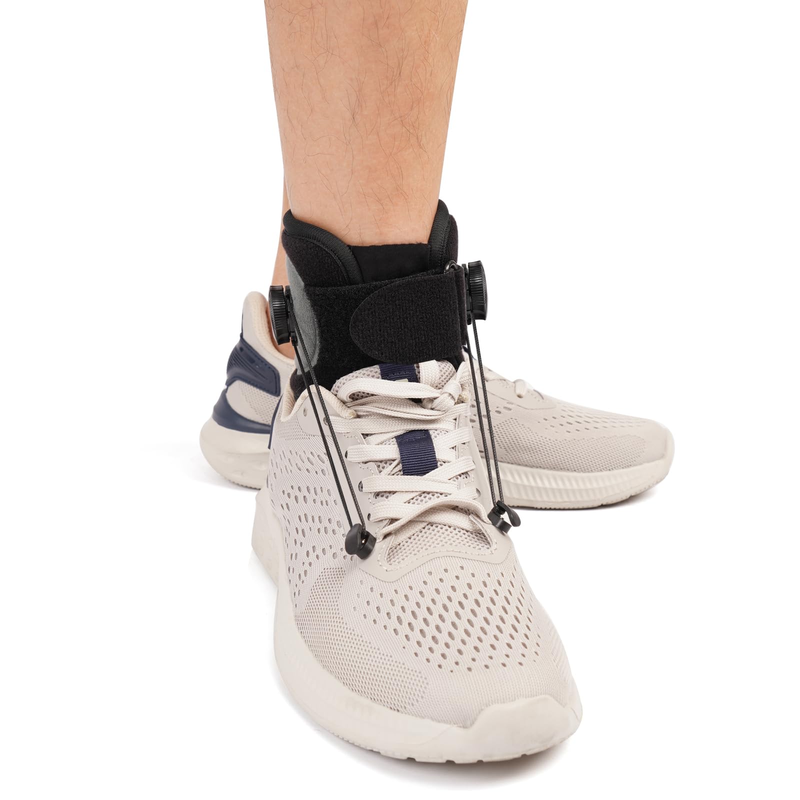 Photo 1 of JOMECA AFO Foot Drop Brace Adjustable Tension with Dual-Dial Drop Foot Brace for Walking with Shoe Use with Shoes Featuring Eyelets (Medium, 1 Pack)
