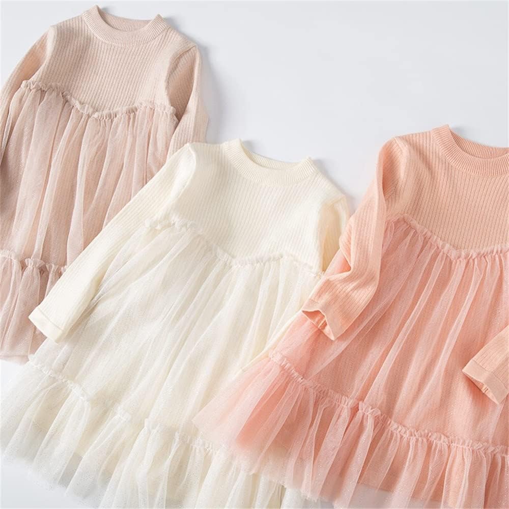 Toddler Baby Girls Long Sleeve Knit Sweater Tutu Dresses Sequins Casual Fall Winter Birthday Dress 1-5 Years - Image 4