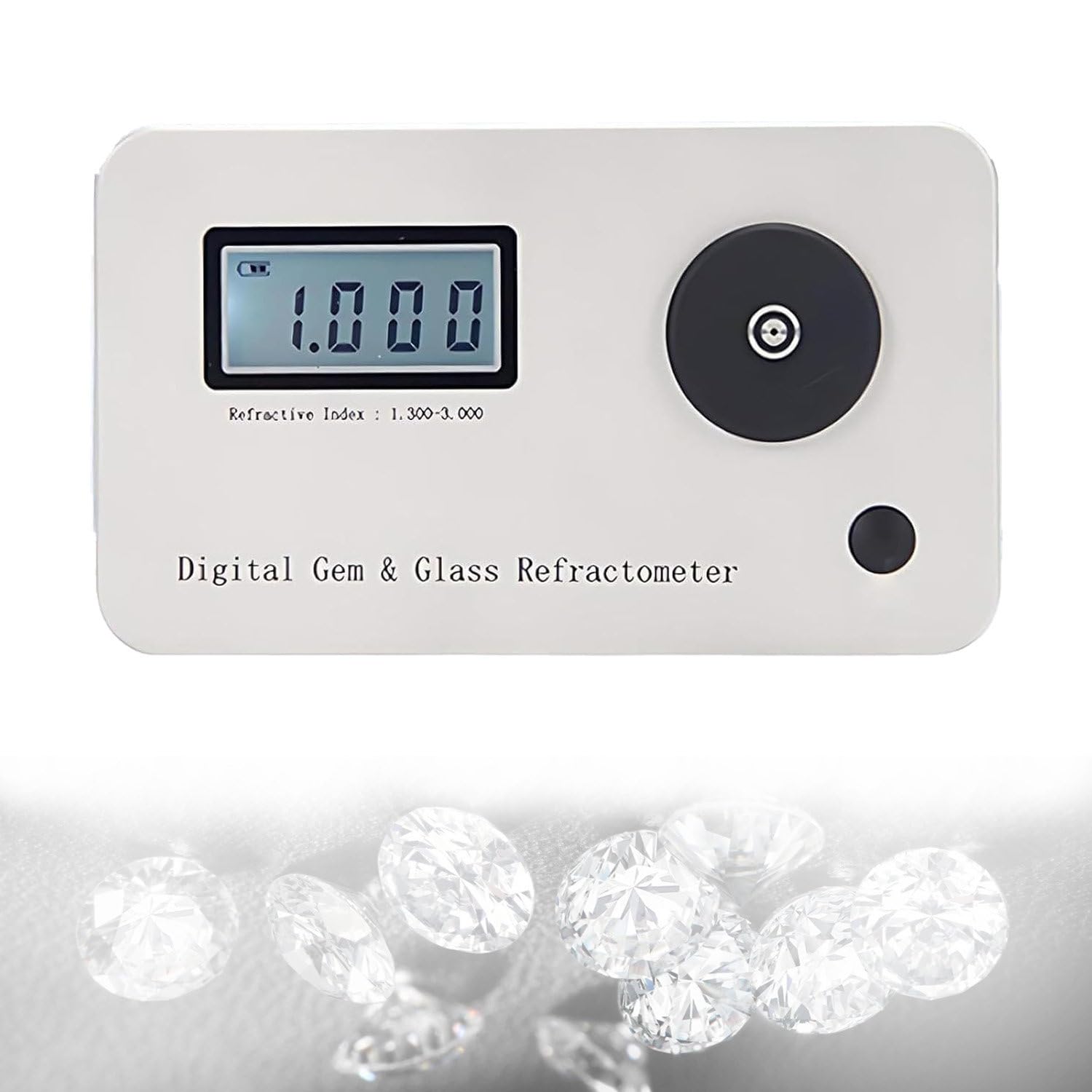 CelyToe Jewelry Identification Refractometer, Digital Gemstone Tester with High Sensitivity Sensor, Hard Aluminum Alloy Platform for Accurate Gemstone Measurement