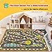 Fuzorise Kids Racing Rug 31''X47'' Car Road Kid Rug Carpet Playmat for Playoom Traffic Road Kid Play Mat for Bedroom，Kids Educational City Traffic Road map Fun Carpet (Brown, 2.6ftx3.9ft)
