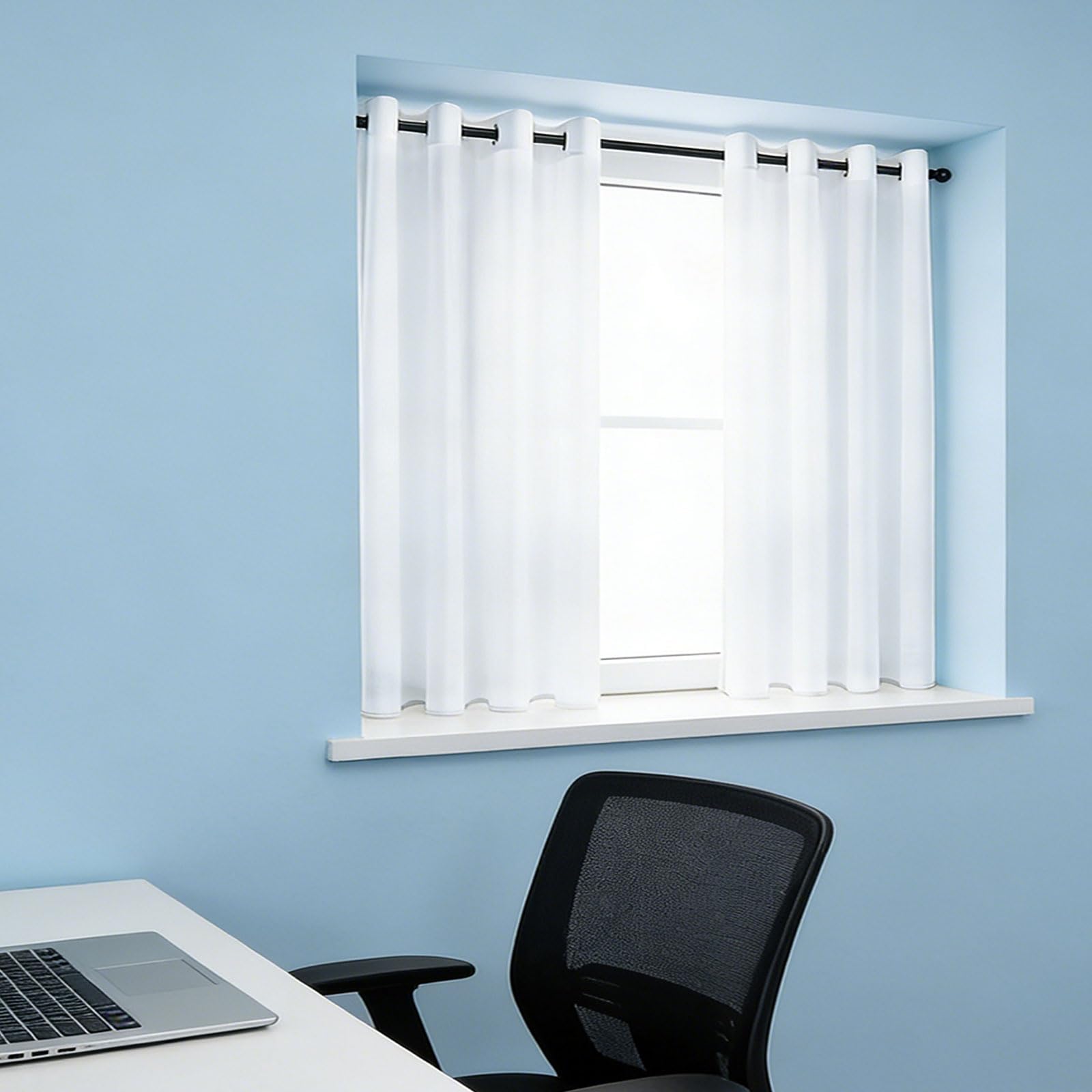 Rideaux voile pour salon contre le vis-à-vis sans perdre la lumière du jour