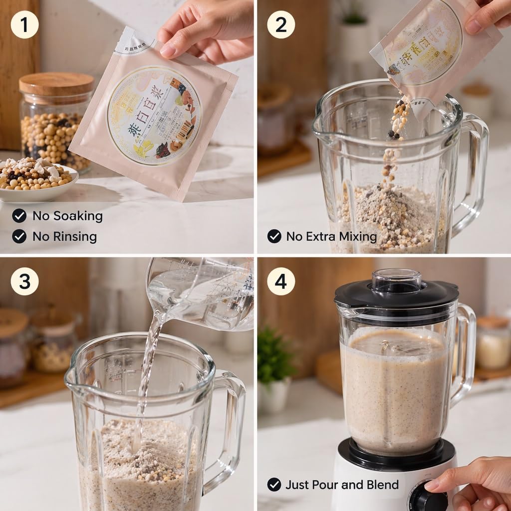 70g*30 Paquetes De Mezcla Leche Soja Multigrano, Sabores Variados, Desayuno Instantáneo For Licuadora, Polvo Grano Rico En Nutrientes