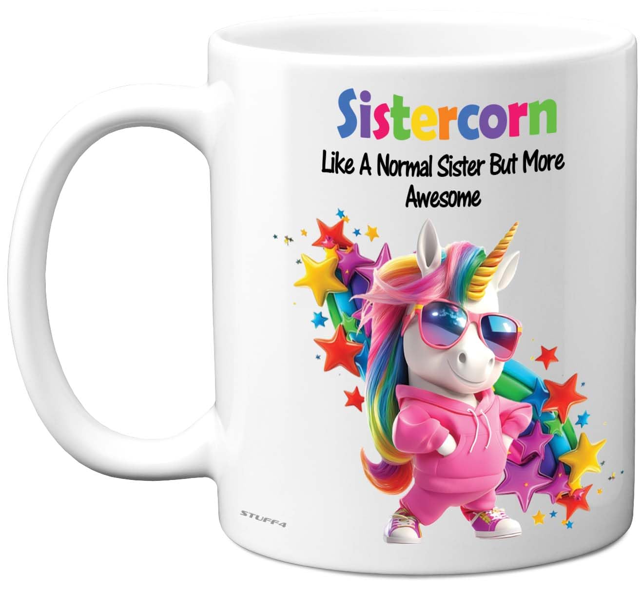 Stuff4 Sister Gifts - Sistercorn Mug - Happy Birthday Gifts for Sister from Brother Sibling, Unicorn Birthday Presents, 11oz Ceramic Dishwasher Safe Premium Mugs