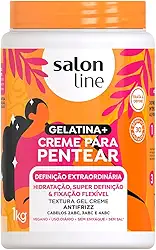 Salon Line, Creme de Pentear, Definição Extraordinária, Vegano - Para Cabelos Cacheados, Crespos e em Transição, 1kg