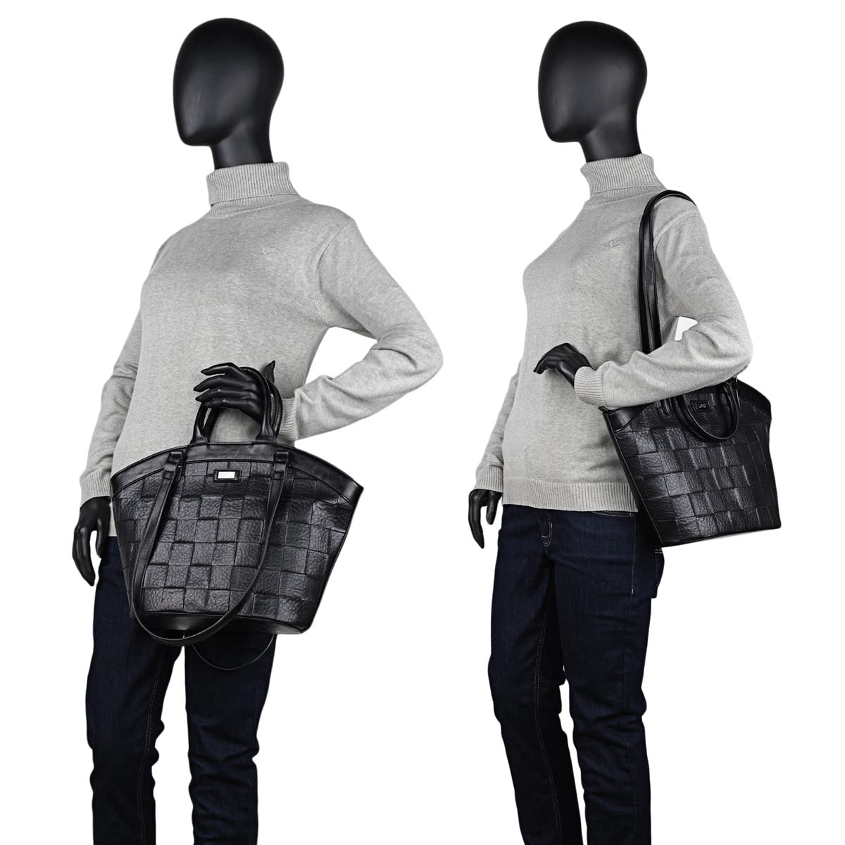 Lois - Bolso Shopper Mujer Espacioso y Elegante Bolso Hombro Mujer Casual M