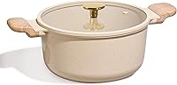 CAROTE 5 Qt Ceramic Nonstick Stock Pot with Lid - PFOA Free Soup Casserole, Even Heat, Easy Clean for Oatmeal & Stews (150 chars max)