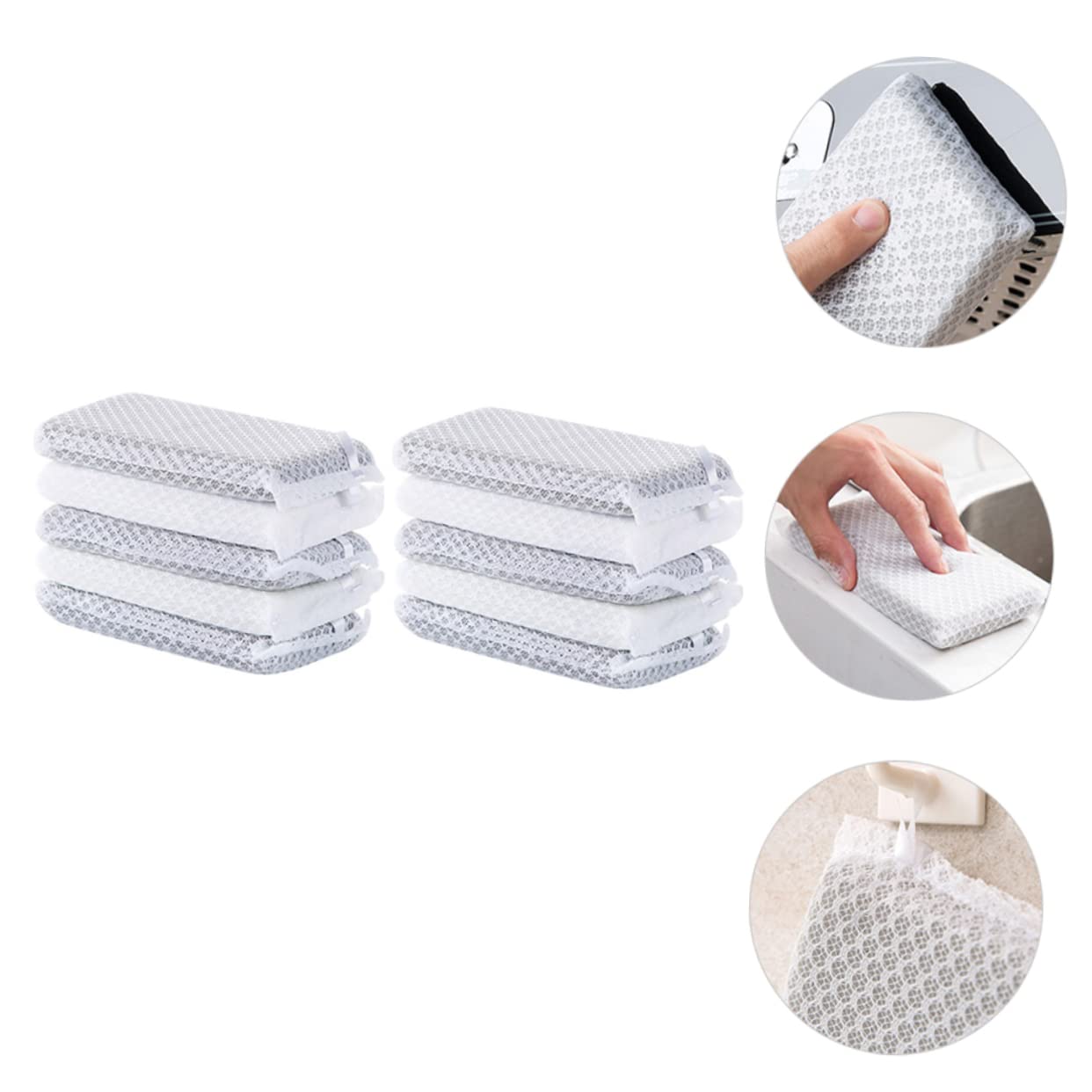 FRCOLOR 10pcs Dish Washing Sponges Kitchen Reusable Cleaning Sponge Pad Dishwasher for Kitchen Scrub