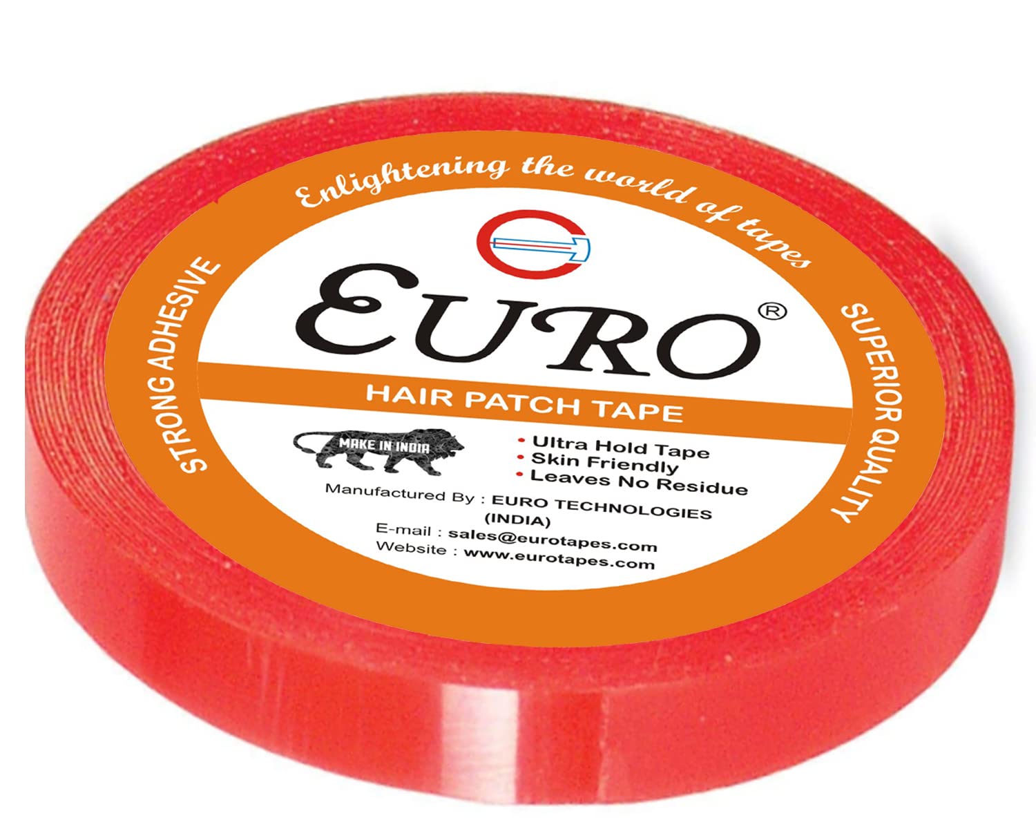 Euro® Hair Patch Tape | Double Sided Transparent Red Tape for Hair Patch | Long lasting adhesive | Non-Irritable Nature | 1 Inch X 25 Meters | Red Colour (B01N1UCKQA) Amazon Price History, Amazon Price Tracker