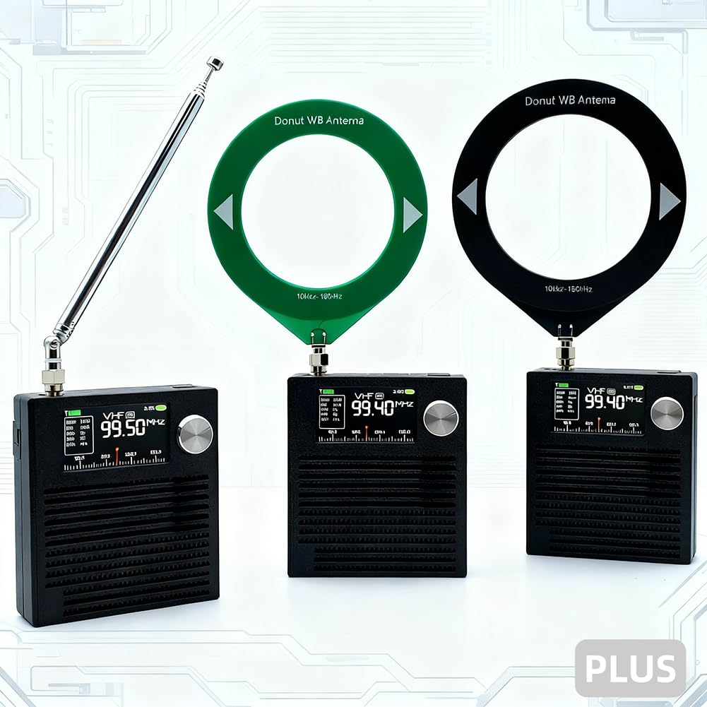 ATS mini V4 Si4732 Radio DSP Si4732 Receptor de onda corta Si4732 para todas las bandas con ESP32-S3, circuito Hi-Z y amplificador de auriculares - Radio portátil AM/FM/LSB/USB (antena varilla)