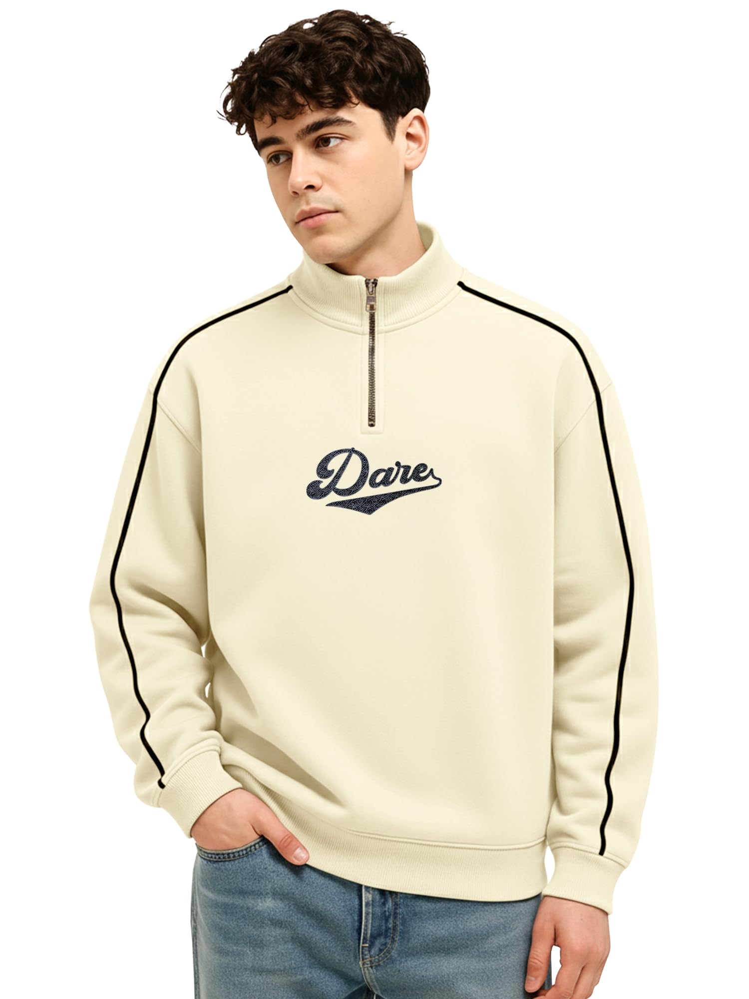 maniac || Mens || Printed Dare || High Neck || Full Sleeve || Fleece || Sweatshirt-picture-13