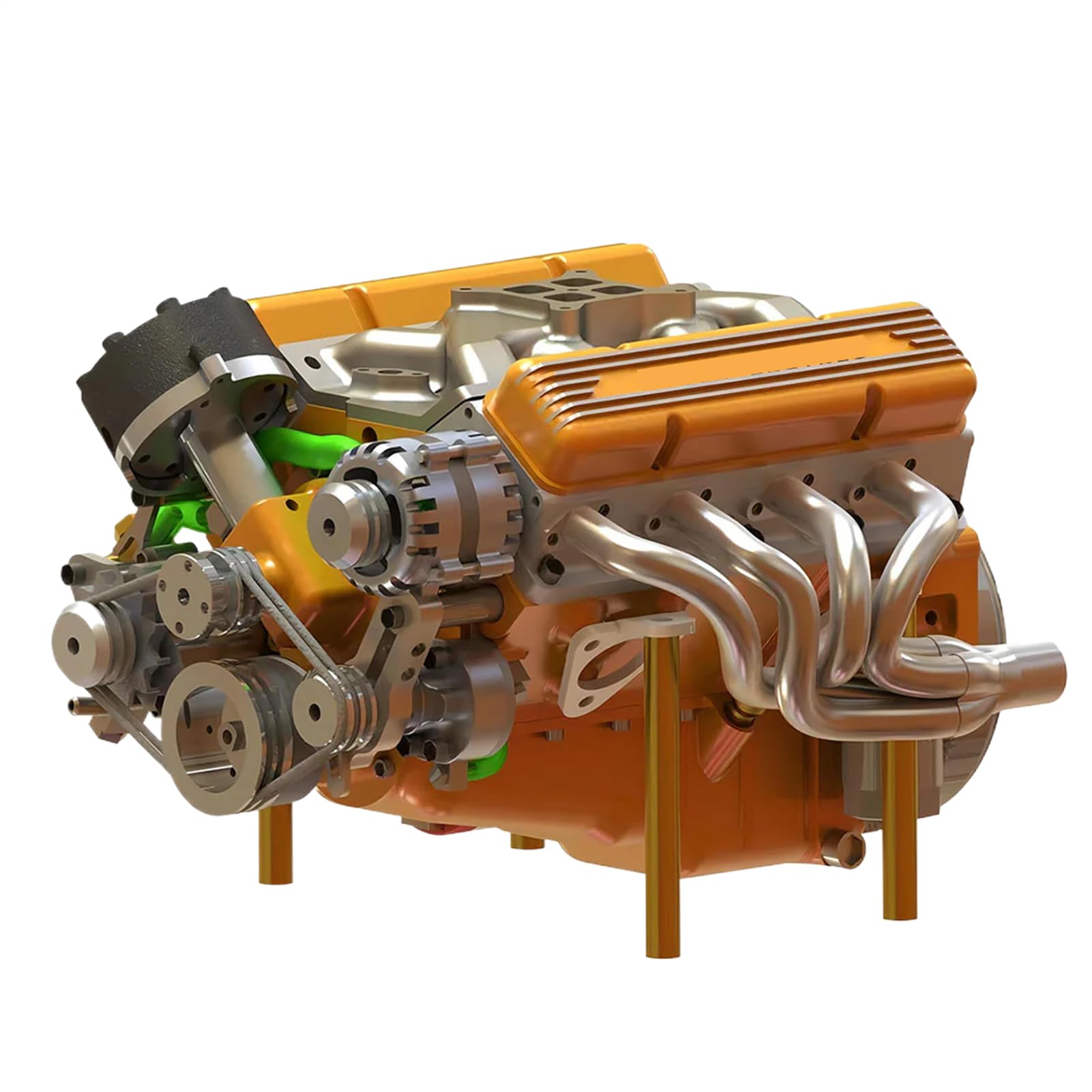 Moteur V8 en résine : sculpture de table haut de gamme pour bureau
