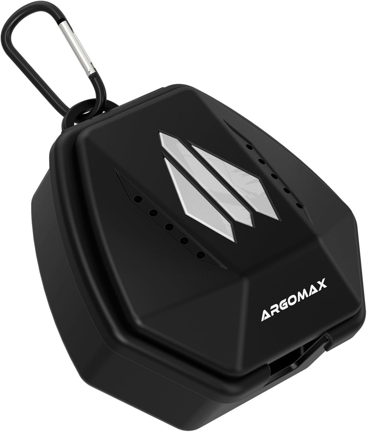 ARGOMAX Sports Lip Guard Case with Clip, Specializing Storage of Mouthguards with Lip Protection. Compatible with Various Brands of Football Lip Guard, Black+White.