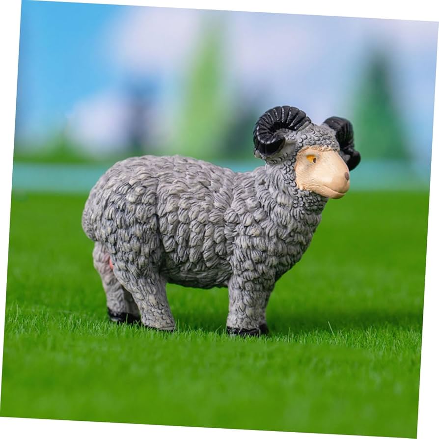 【レア】ブチ模様ミニ羊 シープ オブジェ フィギュア フランスアンティーク 小さなひつじ アンティークオブジェ フィギア 置物 フランス