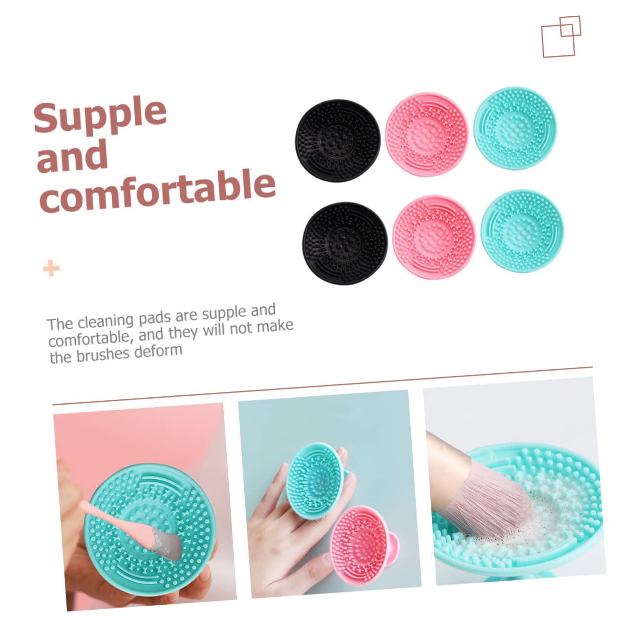 Beavorty 24stücke Teiliges Silikon Make-up Pinselreinigungsset Handheld Reinigungsunterlage Für Effektive Und Einfache Anwendung Für Zuhause Und Beauty-salons Wiederverwendbar Und