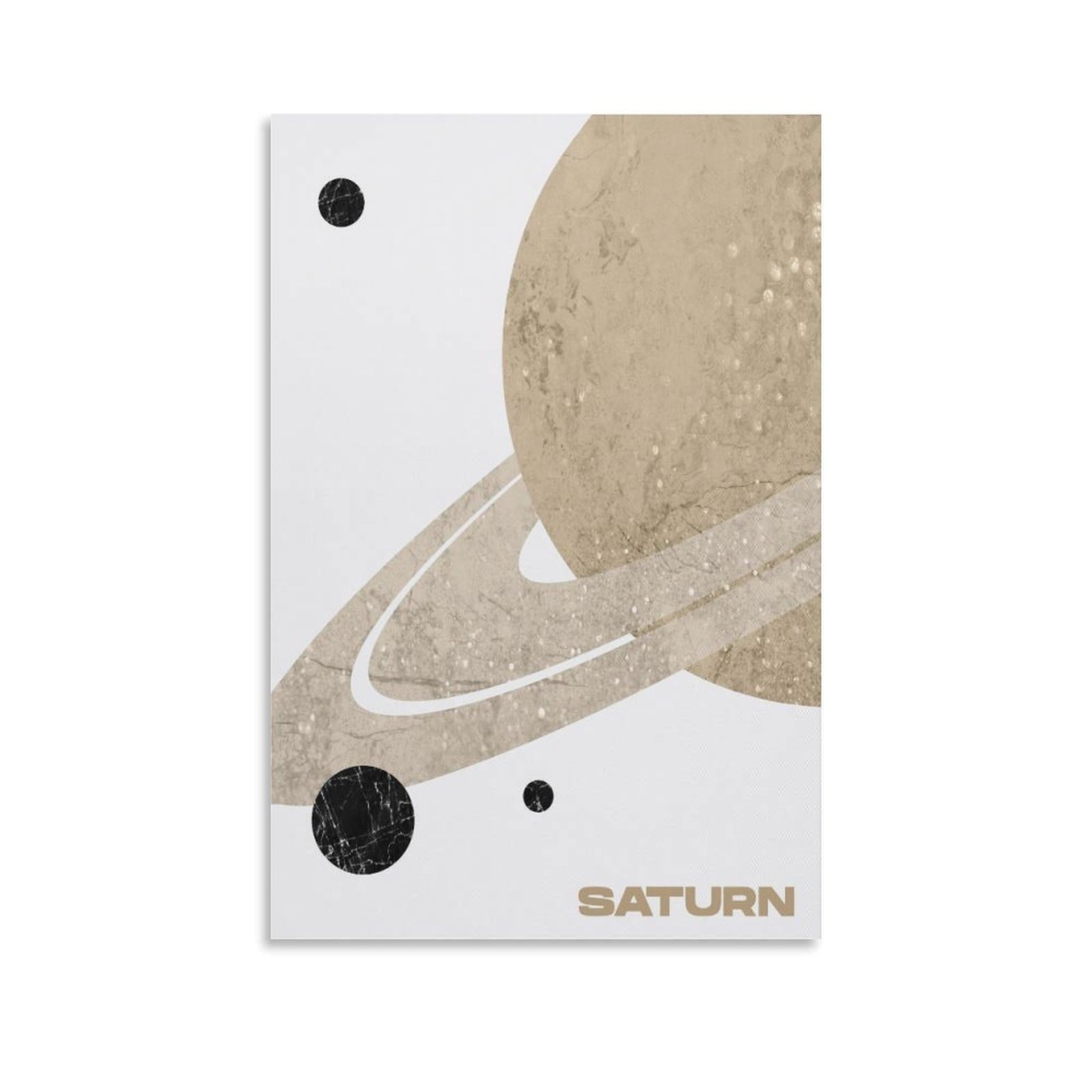 Poster di Saturno con texture in marmo, serie di poster con pianeti, decorazione da parete per gli amanti dello spazio, idee regalo astronomiche, tema spaziale