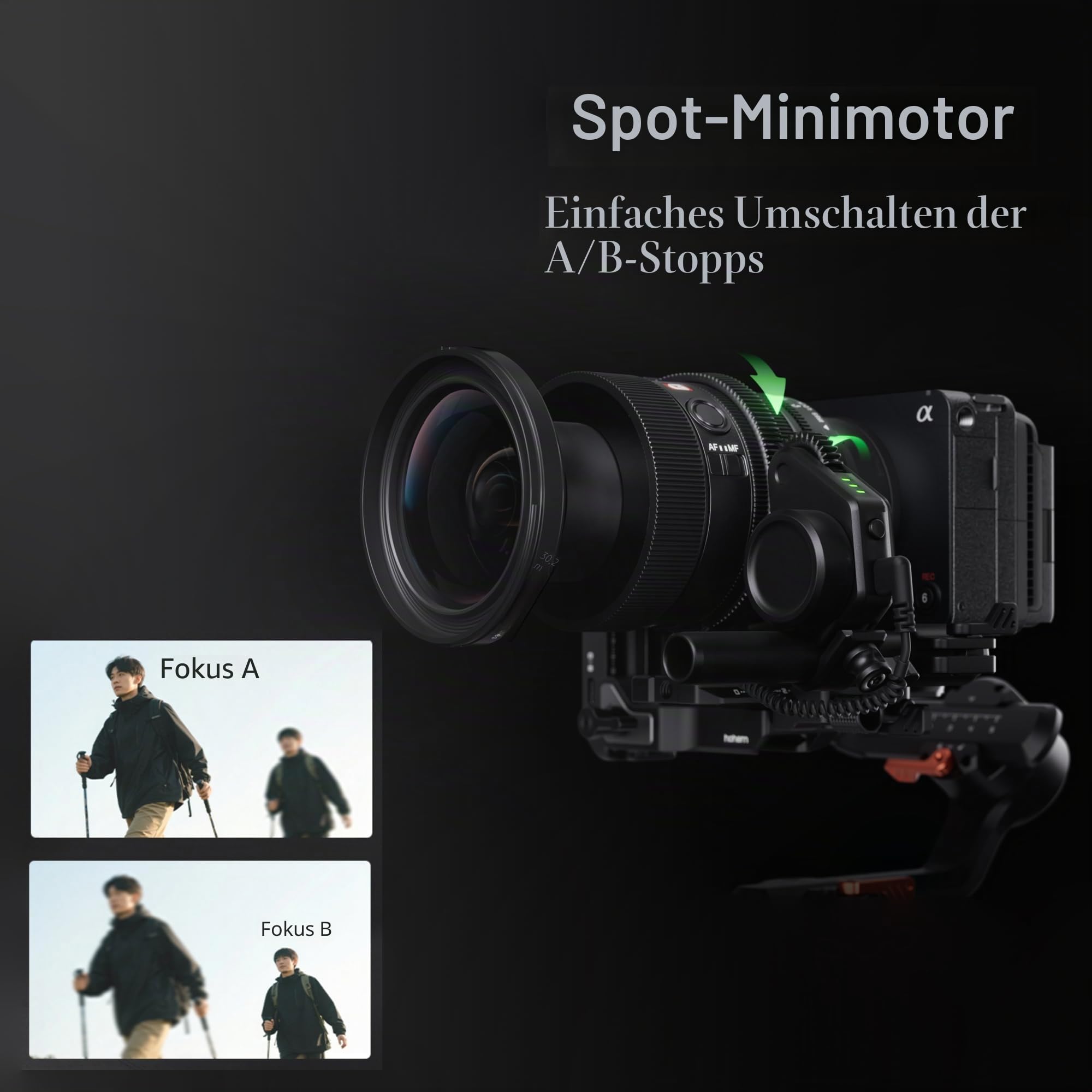 hohem iSteady MT3 Pro Kit Kamera-Gimbal-Stabilisator, mit AI-Tracker und abnehmbarer Live-Feed-Fernbedienung, bidirektionaler Drehgriff, Follow Focus, schnell vertikal, 2,5 kg Nutzlast für iPhone