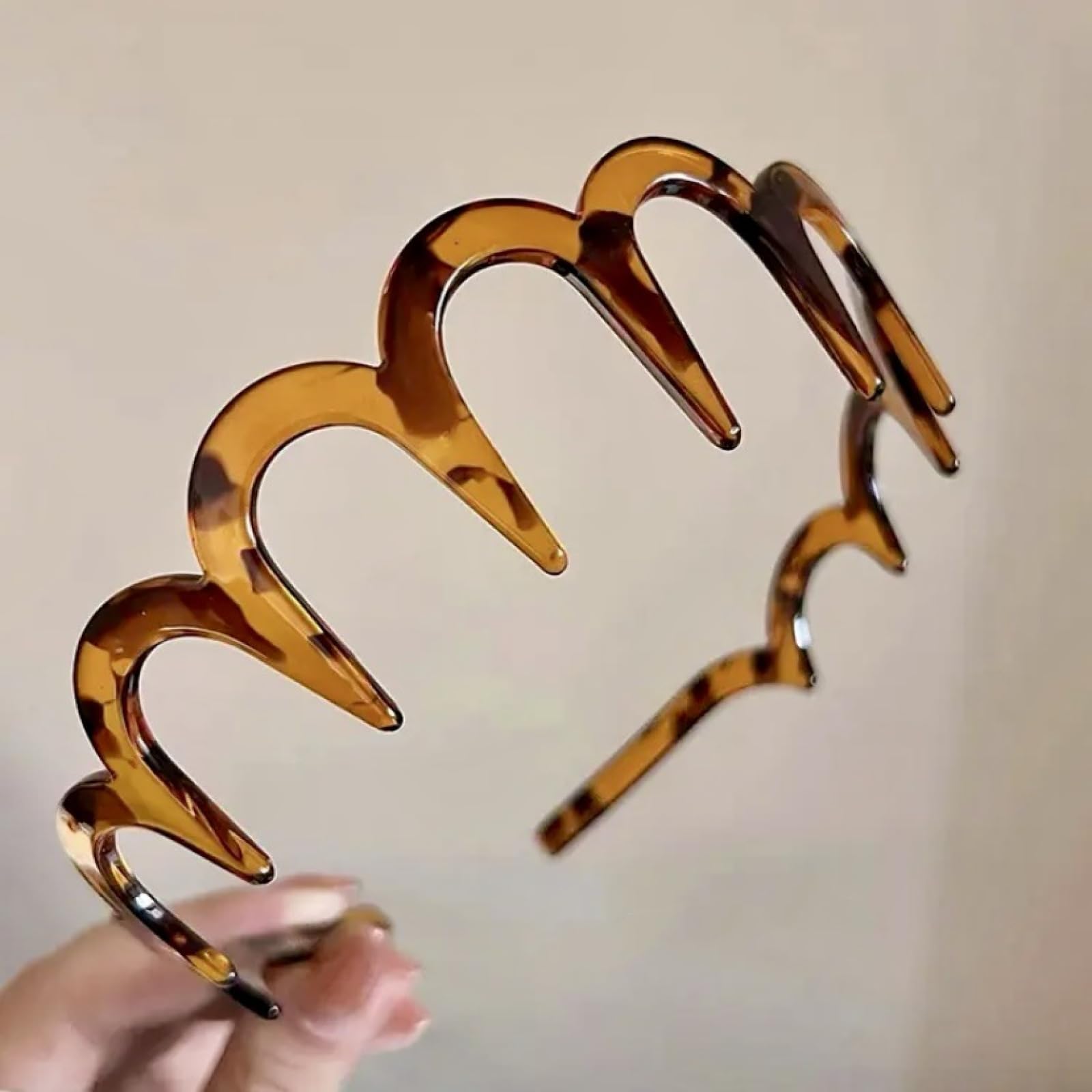 Amazon.com : AFUJANSHE Resin Wavy Headbands, Sports Hairpins