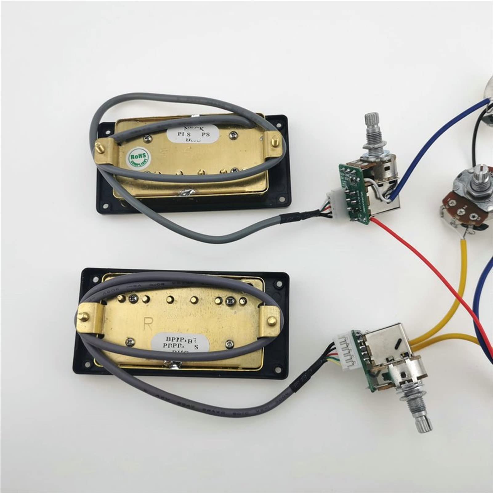 Humbuckers Pickups De Humbucker De Guitarra Eléctrica De Cuello Y Puente con Arnés De Cableado Profesional (Color : 02)