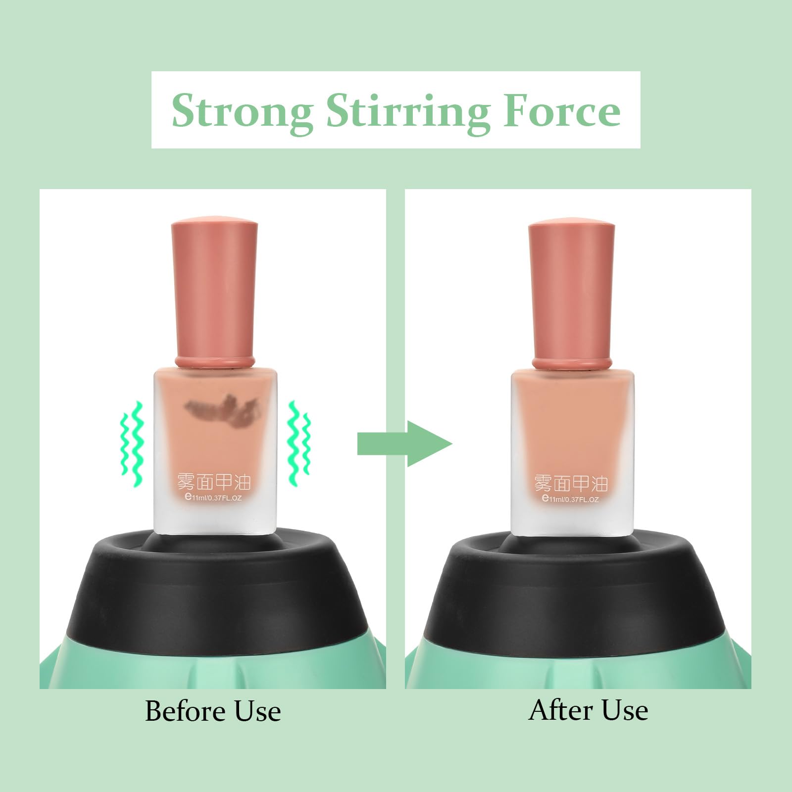 ATOMUS Green Mini Vortex Mixer 10000RPM Liquid Lab Paint Mixer Shakers Strong Vortex Shaking Blender for Acrylic Paint Nail Polish Eyelash Adhesives Laboratory Test Tube