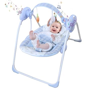 Baby Swings for Infants,Newborn Baby Swings for boy, 0-9 M,Blue